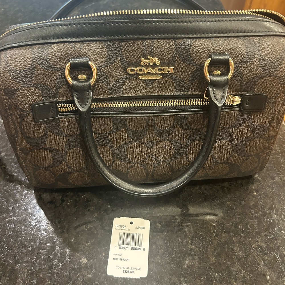 Coach Brown and Black Shoulder Bag